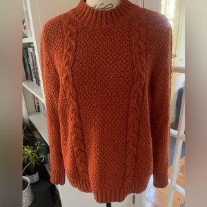 EUC Soeur Burnt Orange Chunky Cotton Sweater. Women’s Size: 40 (FR); Size L (US)